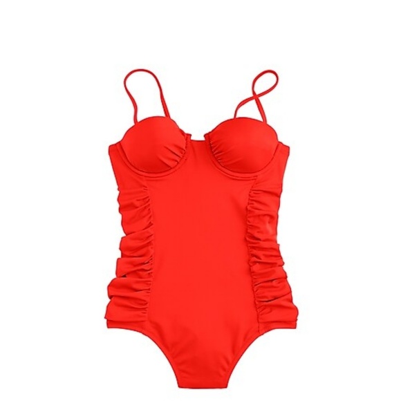 J. Crew Swim J Crew Ruched Underwire One Piece Swimsuit Poshmark